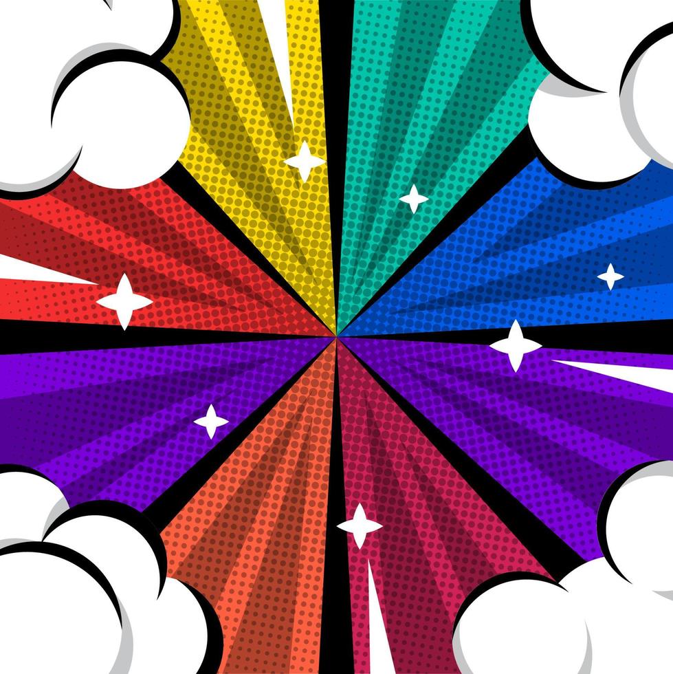 Pop Art Square Background Design vector