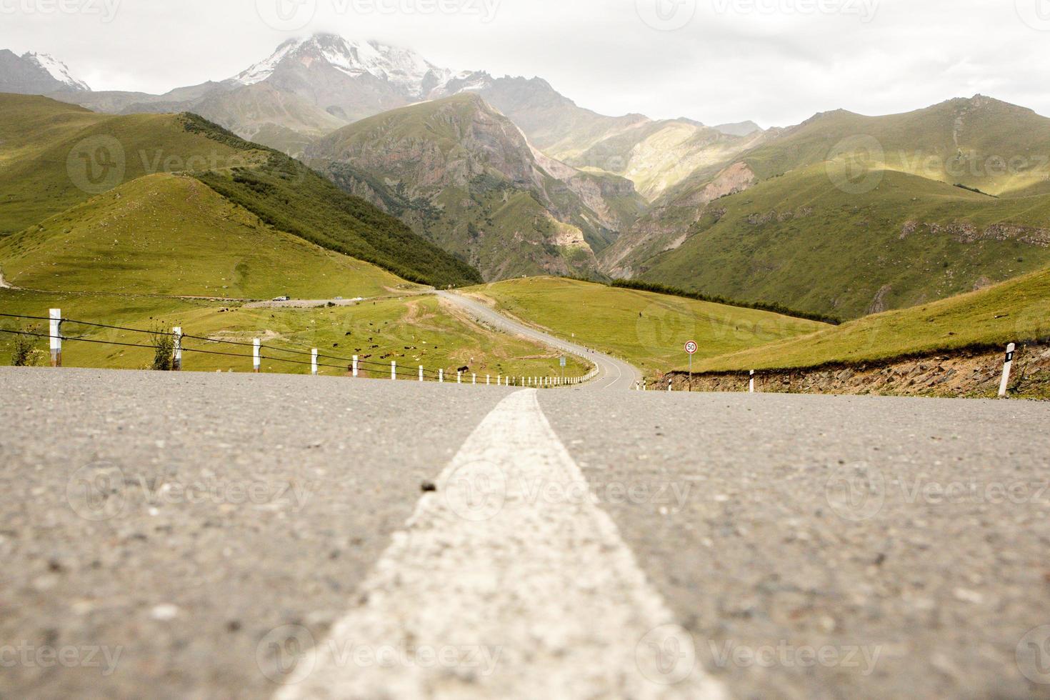 A beautiful landscape photography with Caucasus Mountains in Georgia. photo