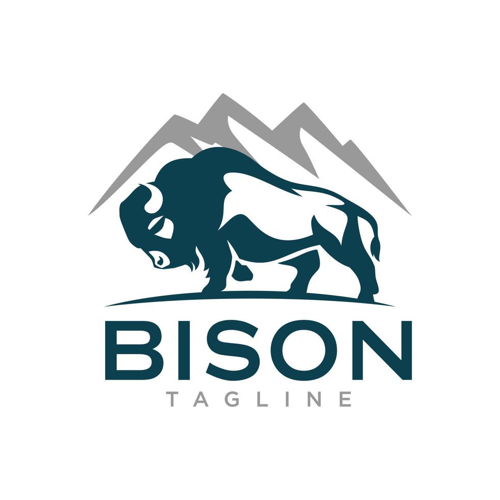 Bison Mascot Vector Logo Design Inspiration