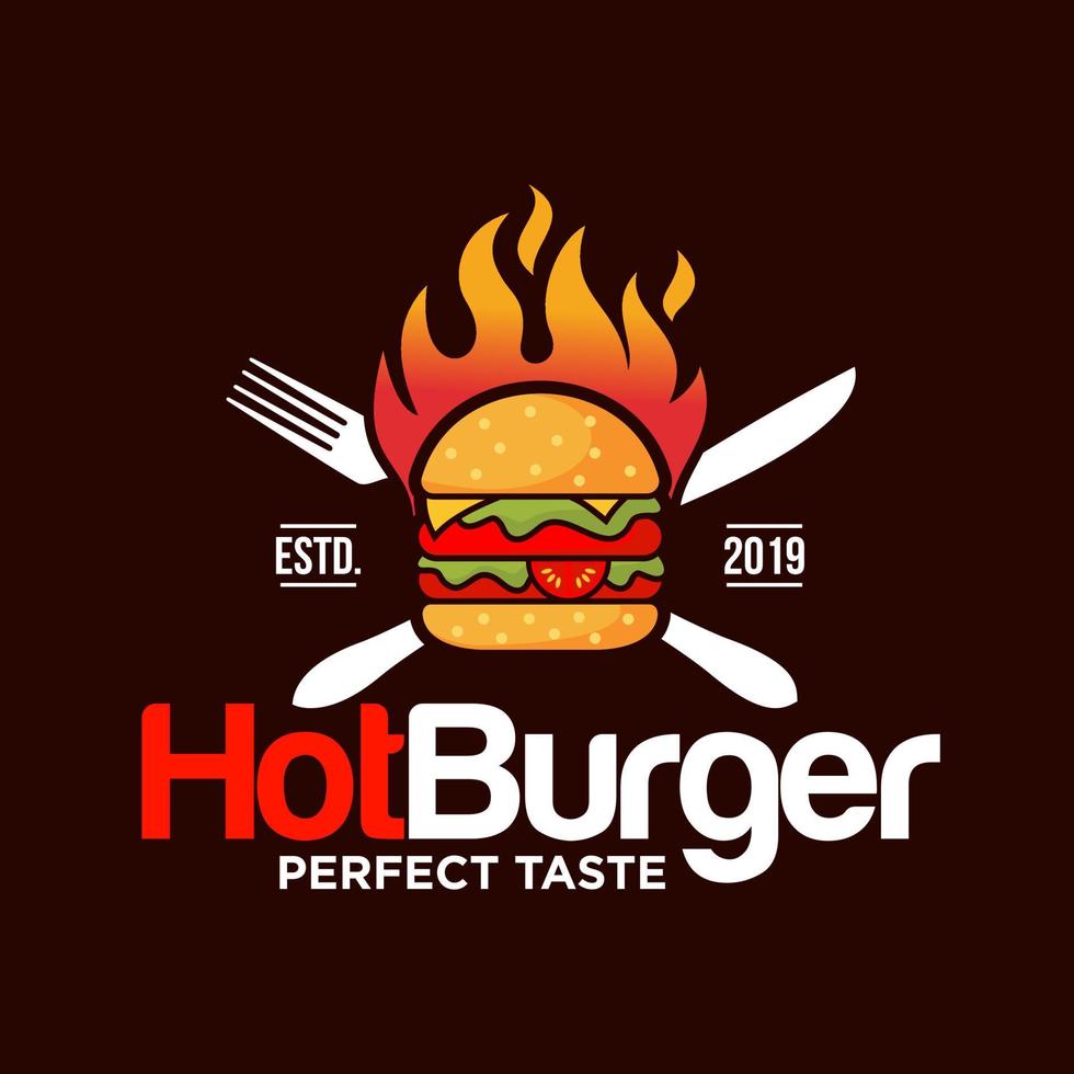 Burger Logo design template vector illustration