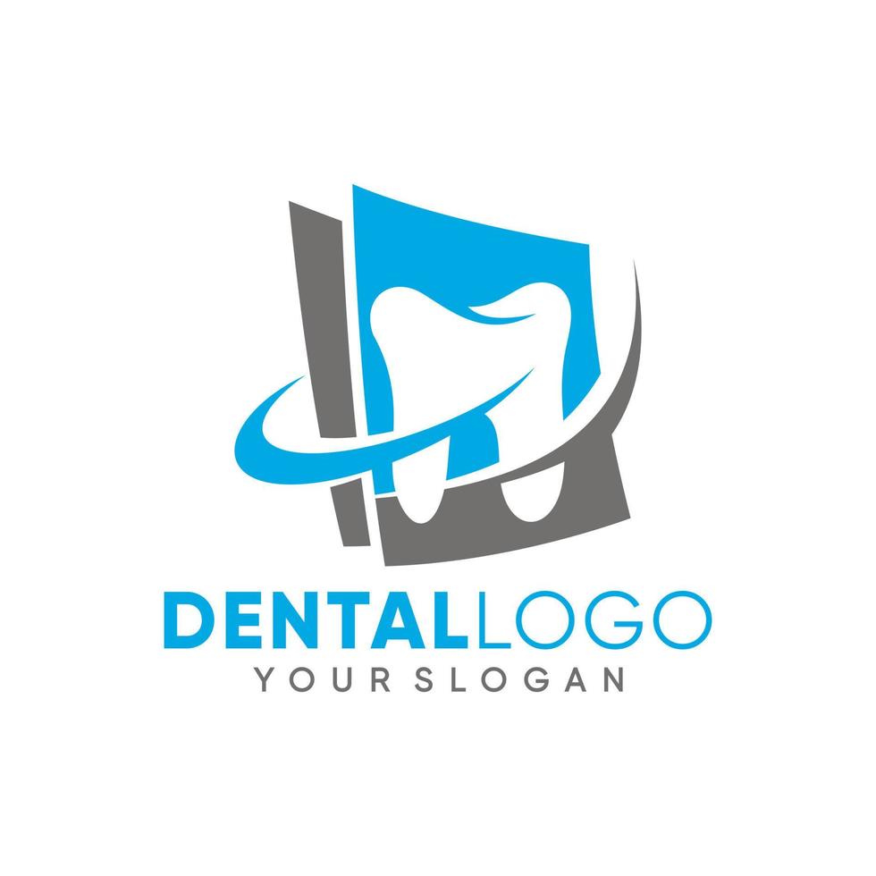 vector creativo del logotipo de la clínica dental. icono de símbolo dental abstracto con estilo de diseño moderno.