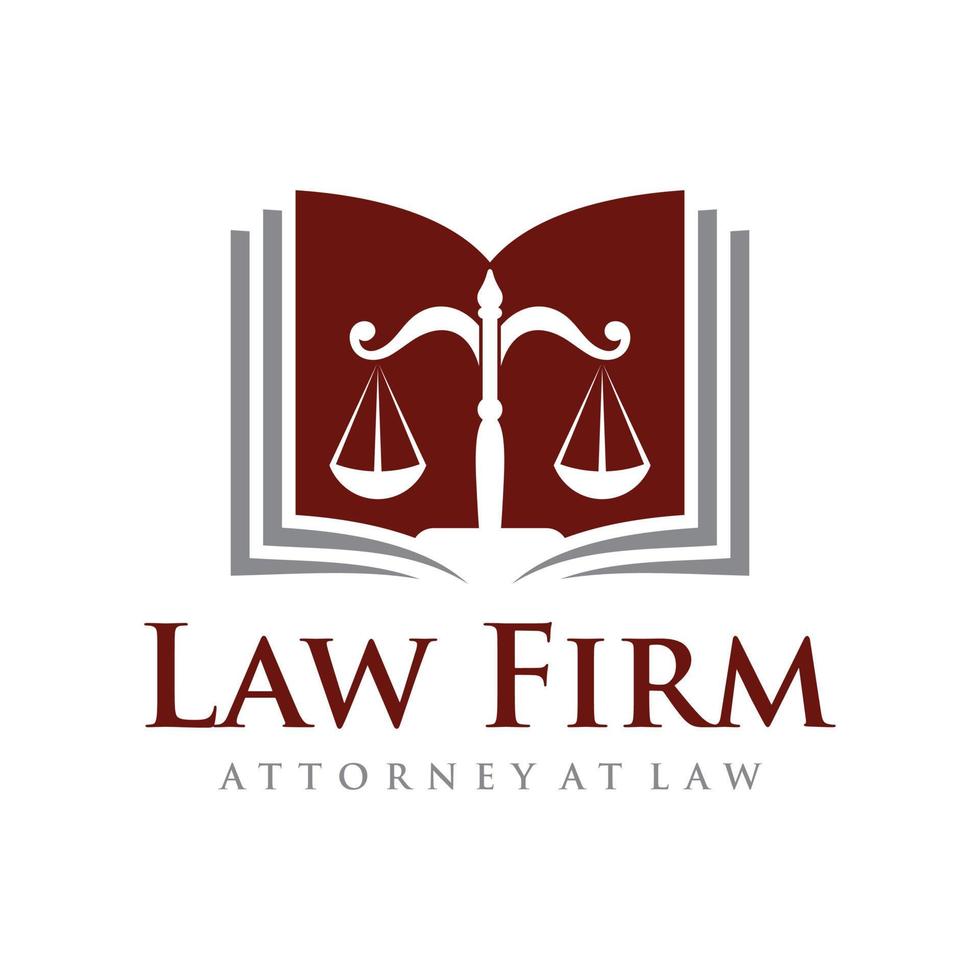 Law firm logo design vector template