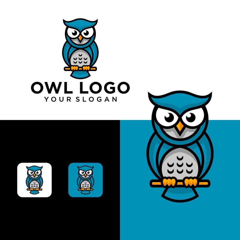 Owl Vector Logo Design Template