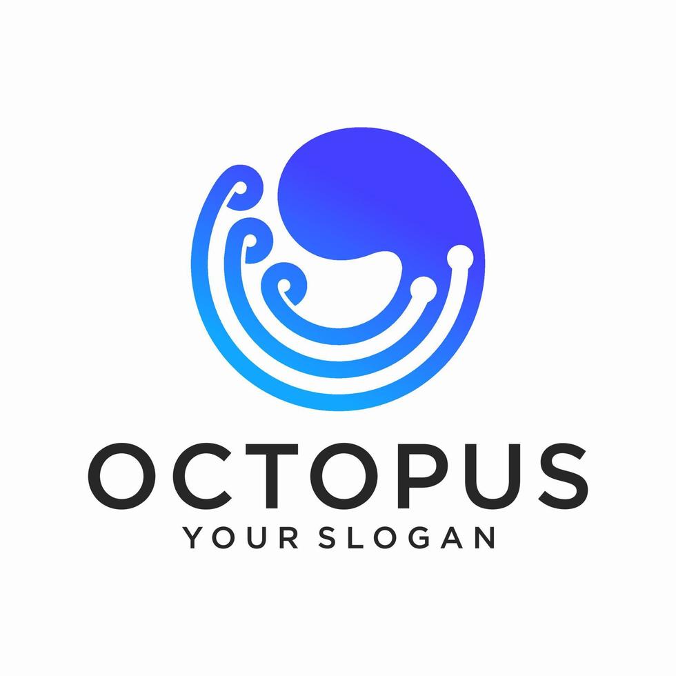 Octopus Digital Technology Logo vector illustration