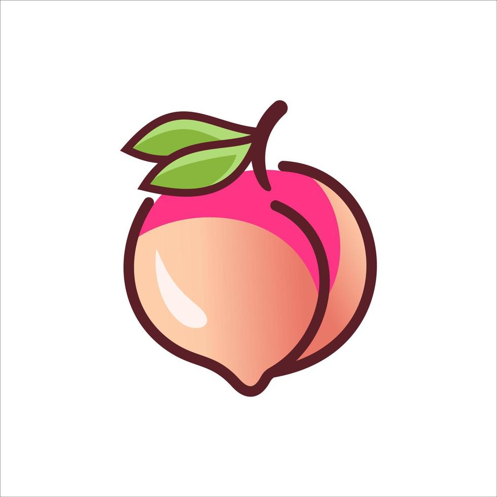 Peach Butt logo design vector illustration