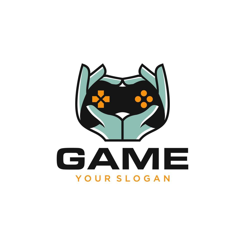 Ilustración de vector de diseño de logotipo de controlador de juego