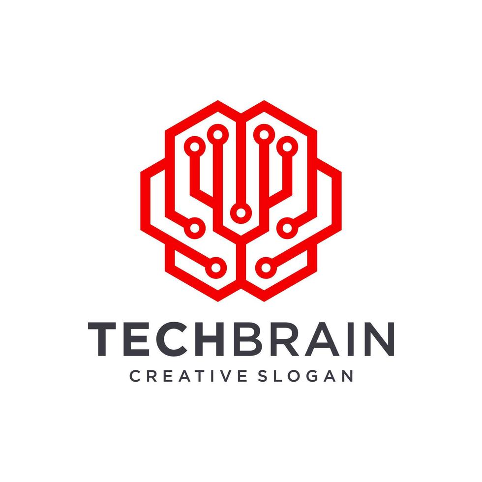 Brain Logo Design Vector Template