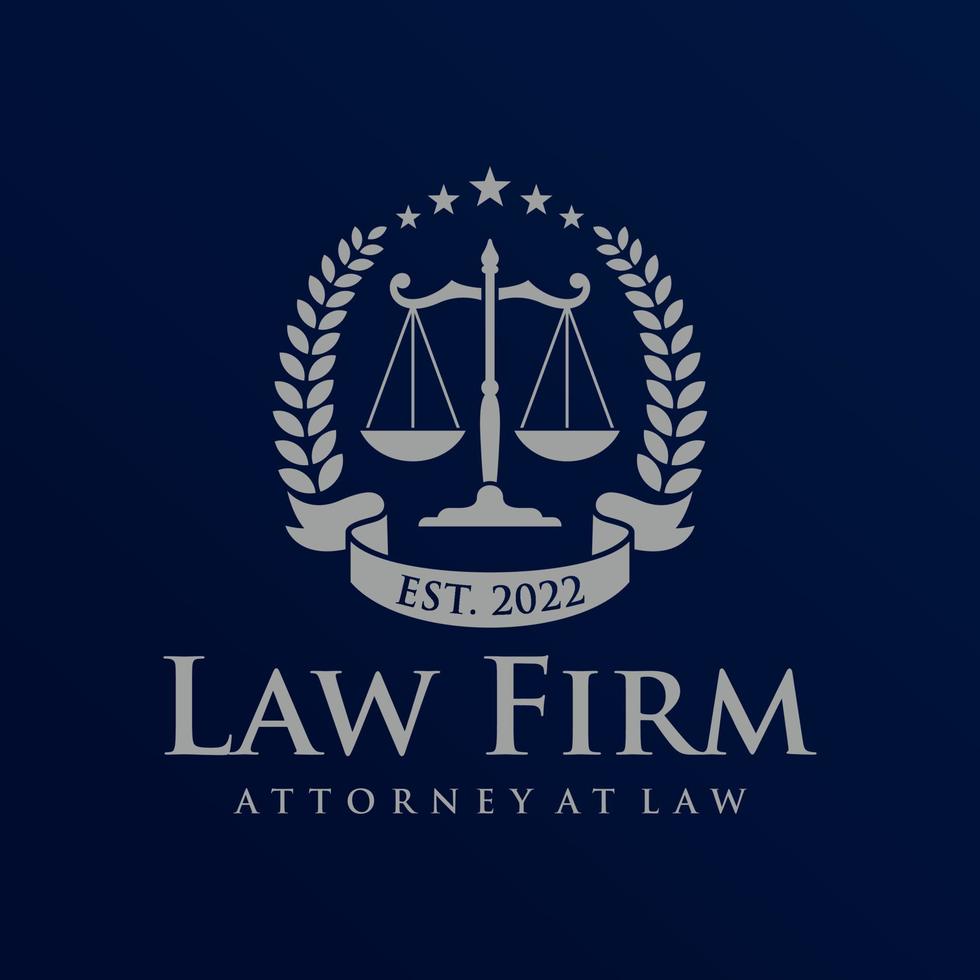 plantilla de vector de diseño de logotipo de bufete de abogados