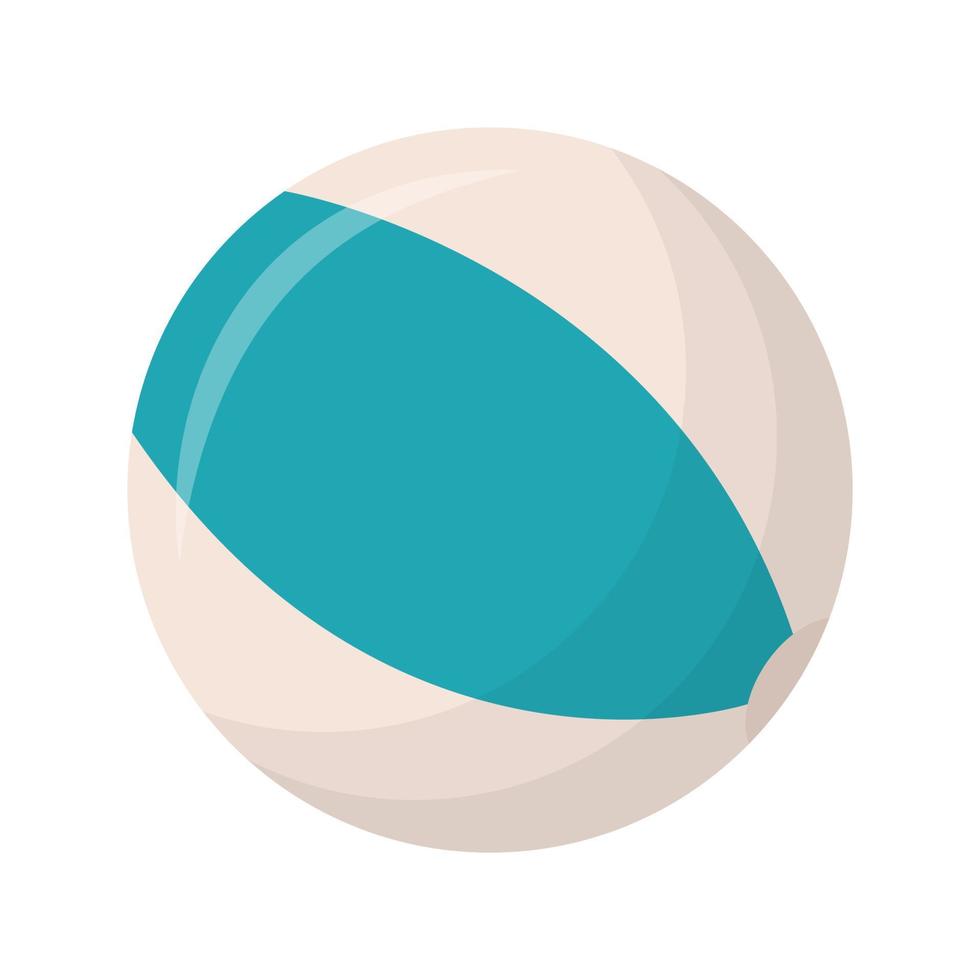 pelota de playa colorida aislada sobre fondo blanco. pelota de playa en varios colores. ilustración vectorial plana. vector
