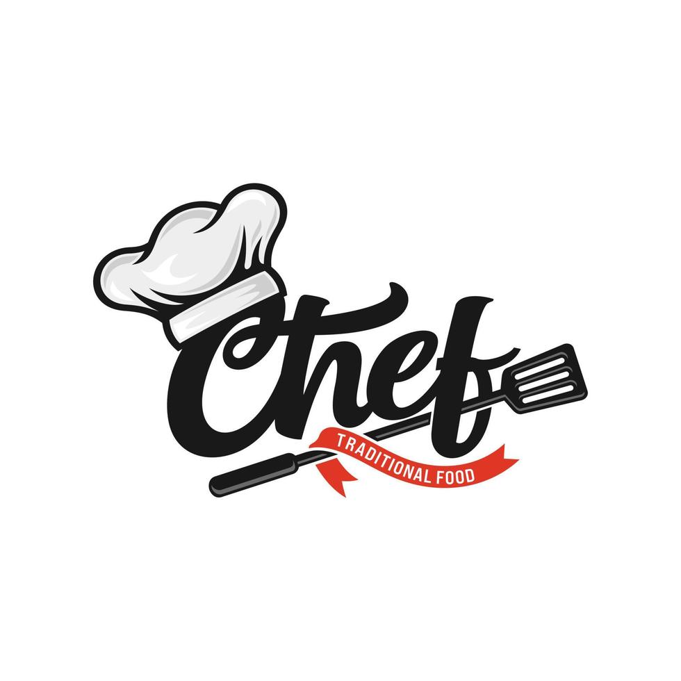 plantilla de vector de diseño de logotipo de maestro chef