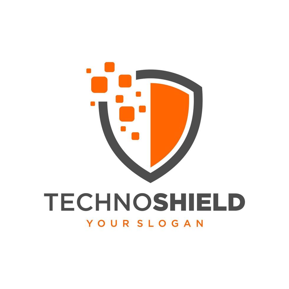 Tech Shield Logo Template Design Vector, Emblem, Design Concept, Creative Symbol, Icon vector