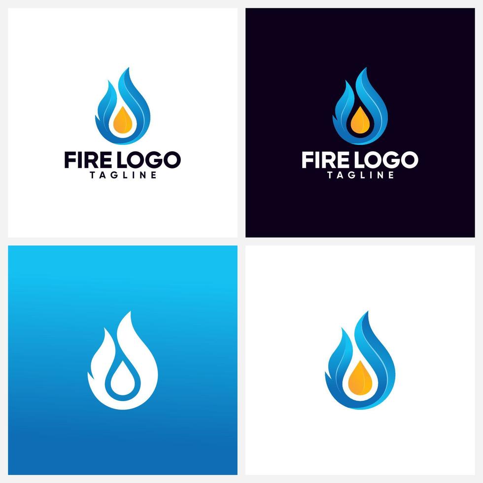 plantilla de vector de logotipo de llama de fuego