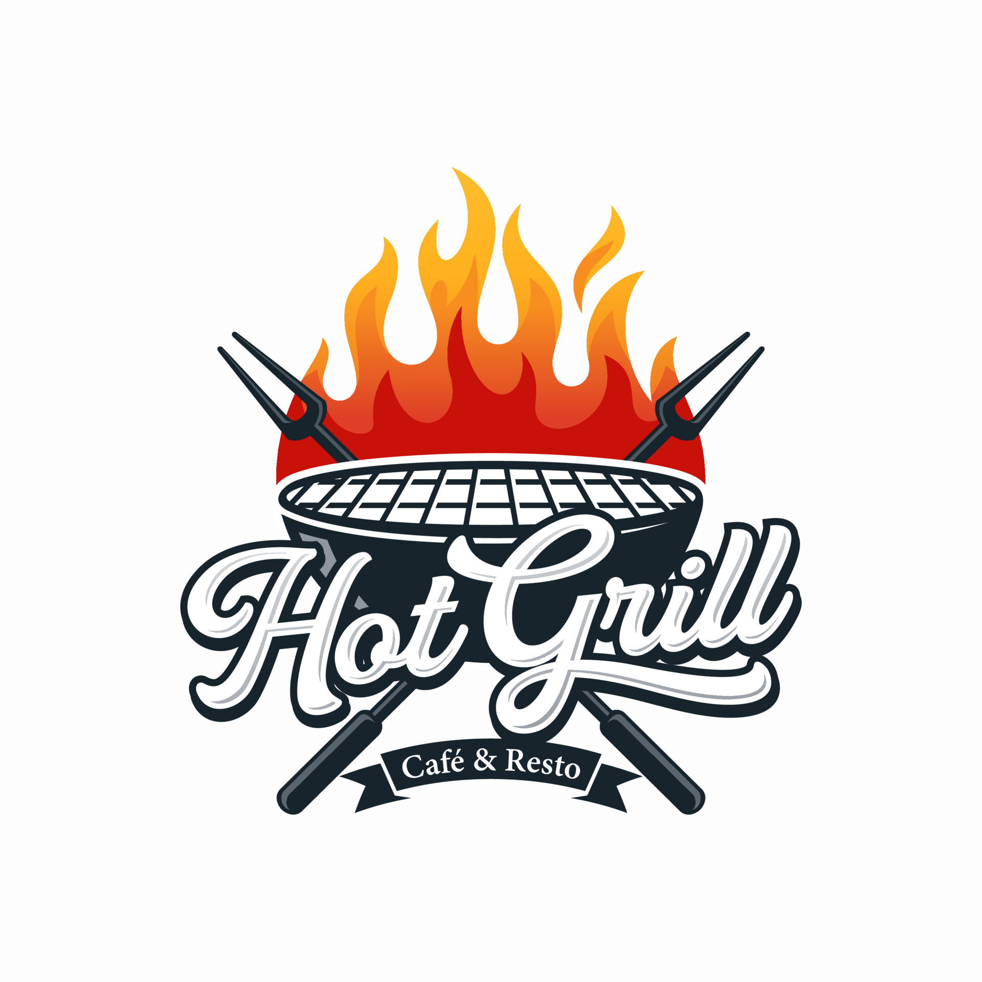 Hot Grill Logo Design Vector Template 7923485 Vector Art at Vecteezy