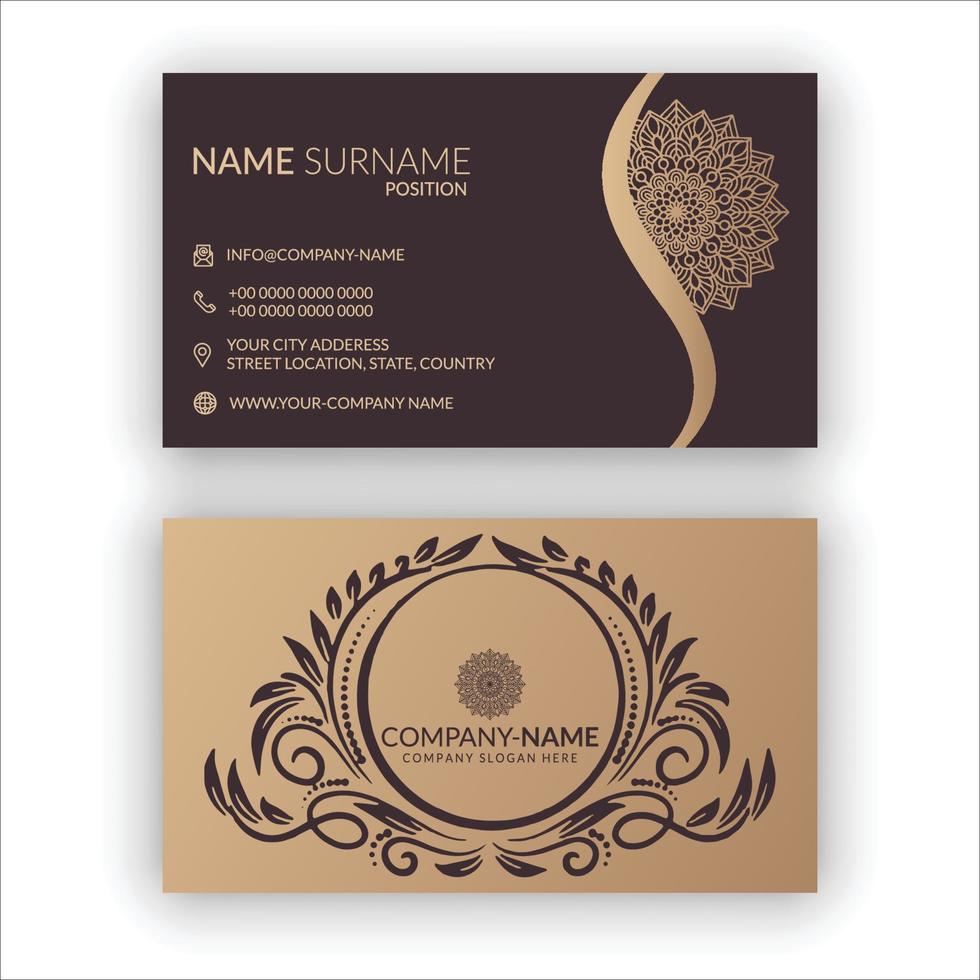 Luxury, Modern and Elegant Business Card Design template vector