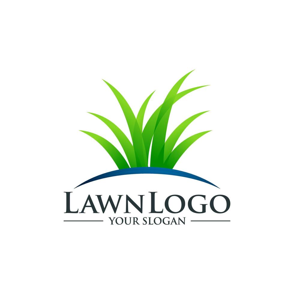 Lawn care logo design template vector