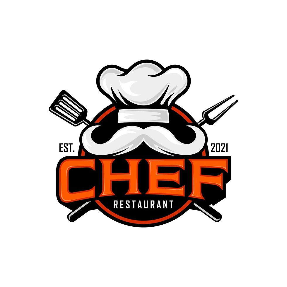 plantilla de vector de diseño de logotipo de maestro chef