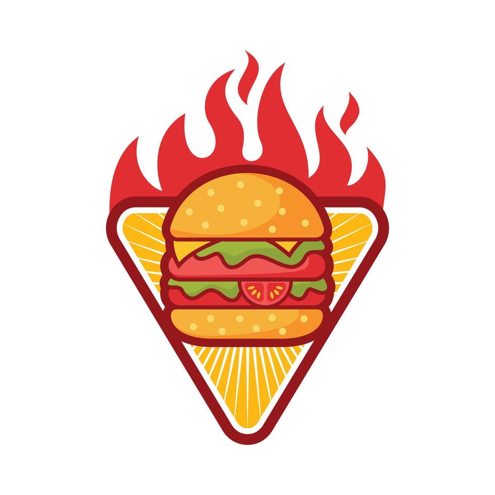 Burger Logo design template vector illustration