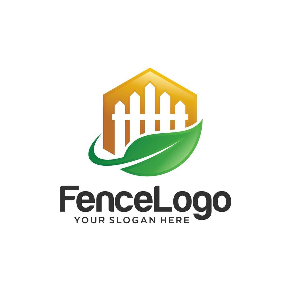 Modern Fence logo design Vector template