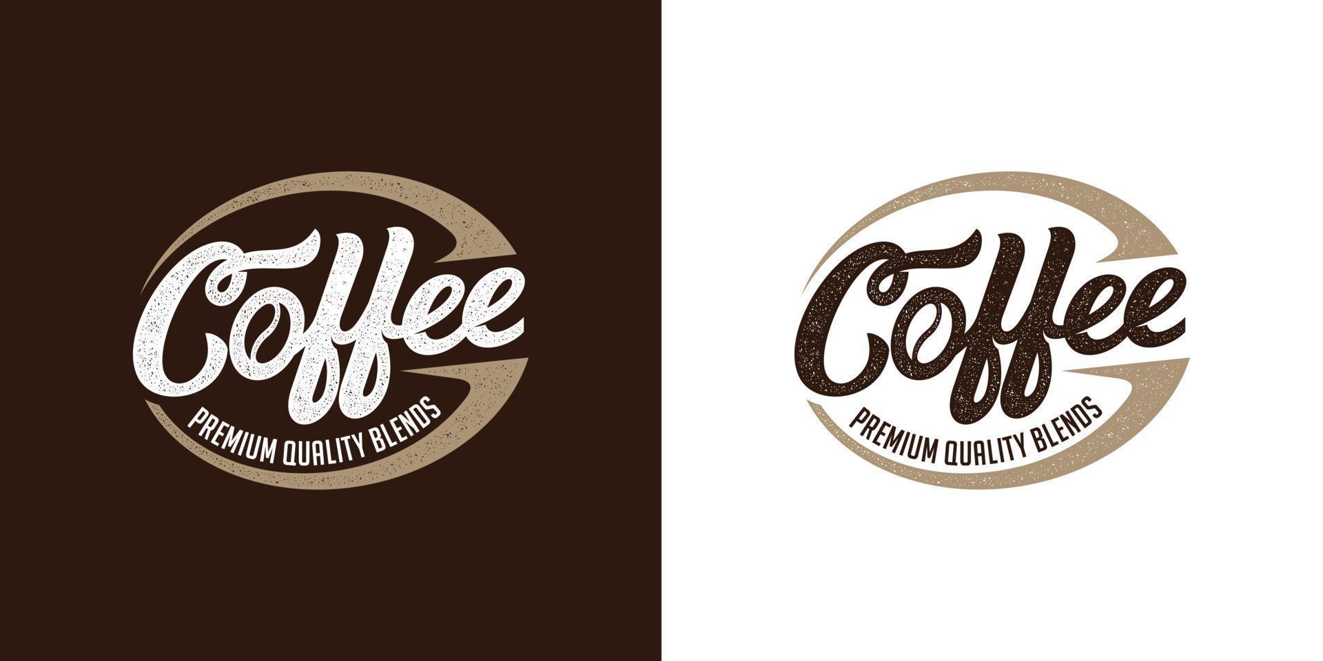 Coffee shop logo design template. Retro coffee emblem. Vector art.