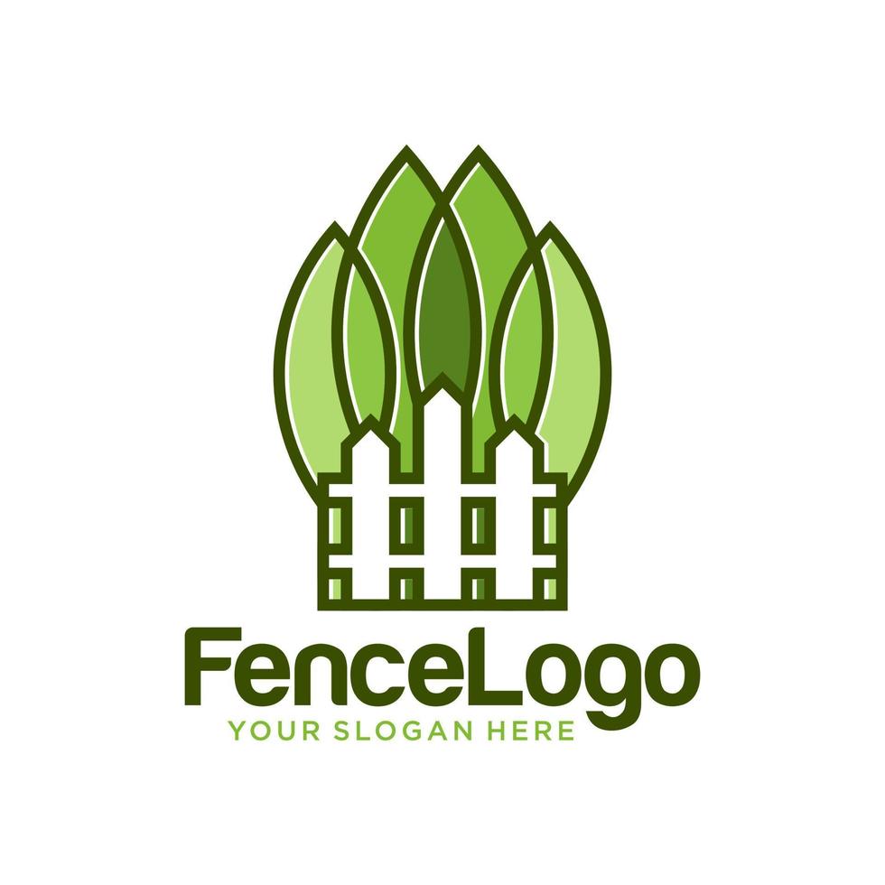 Modern Fence logo design Vector template