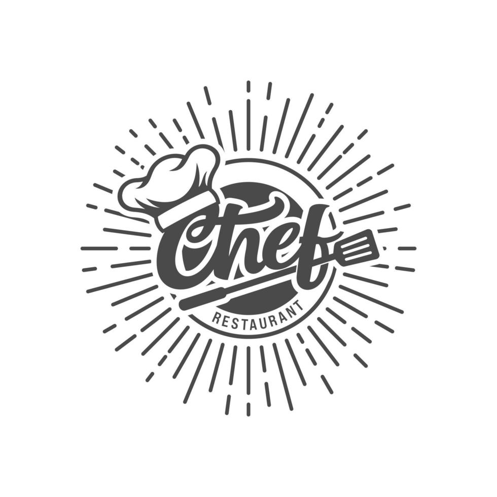 plantilla de vector de diseño de logotipo de maestro chef