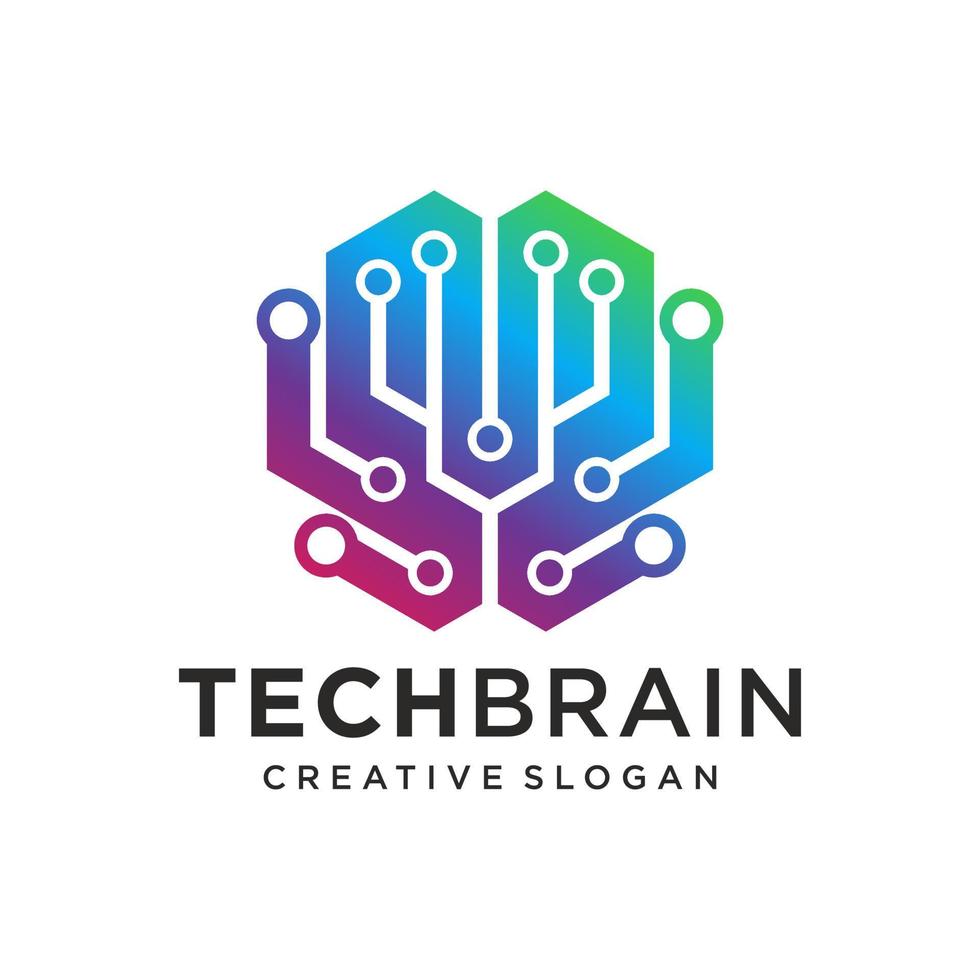 Brain Logo Design Vector Template
