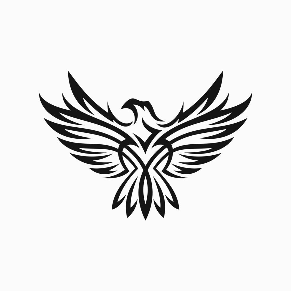 Ilustración de vector de tatuaje de águila tribal vector de stock de águila