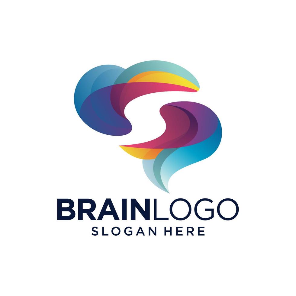 plantilla de vector de diseño de logotipo de cerebro