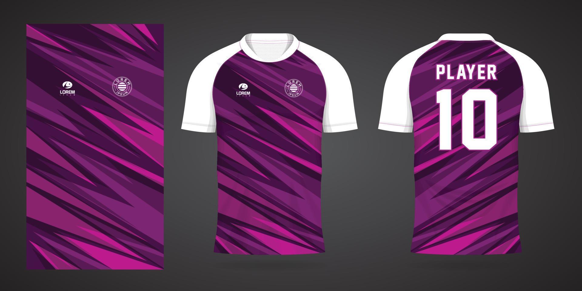 purple football jersey sport design template vector