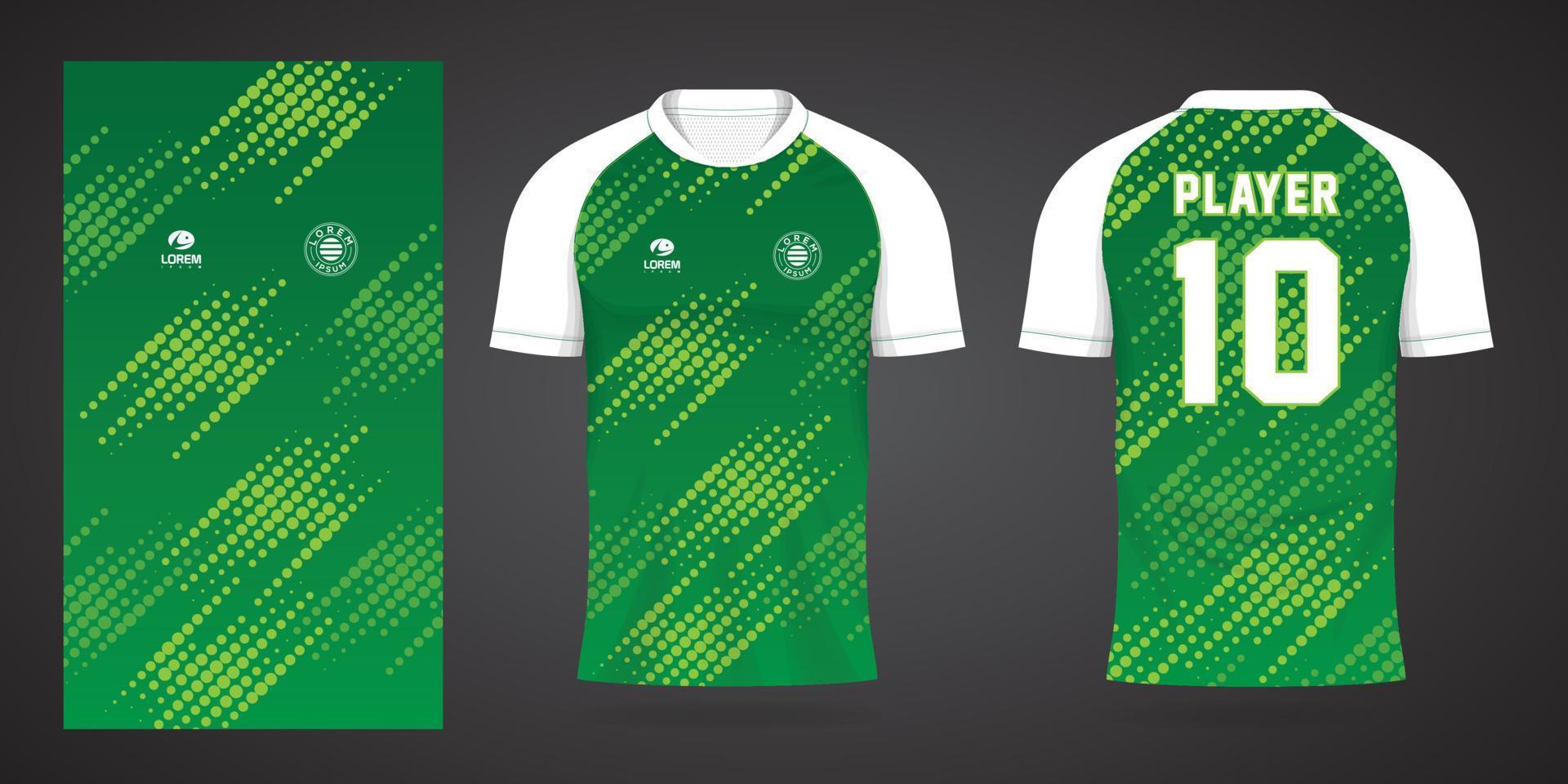 green football jersey sport design template vector
