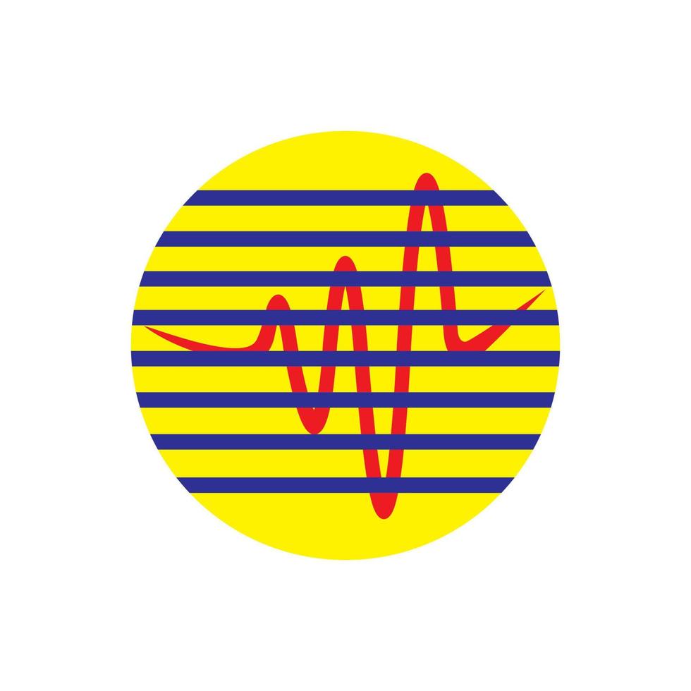 logotipo de onda de sonido vector