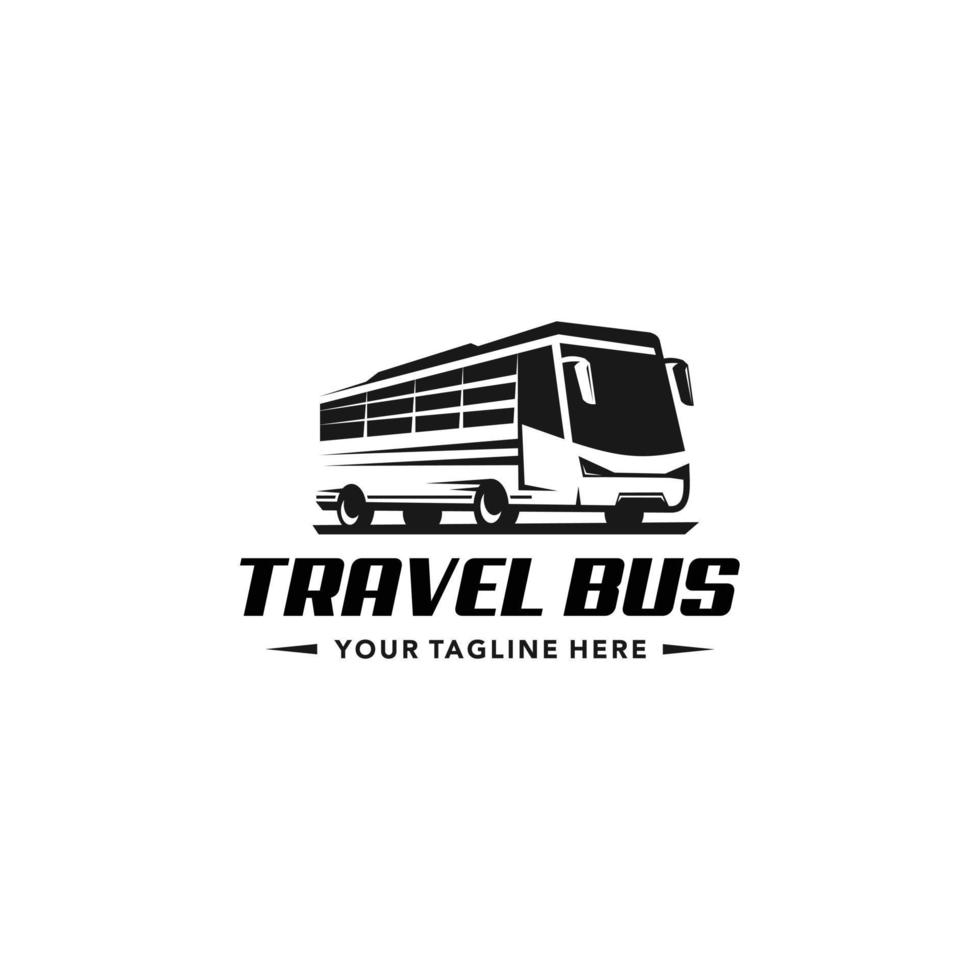 Travel Bus Logo Template with white Background. Suitable for your design need, logo, illustration, animation, etc. vector