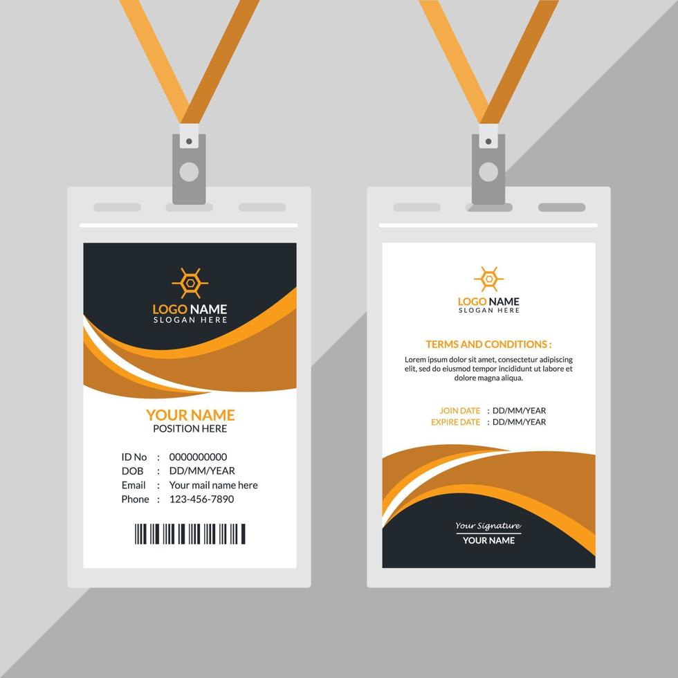 Corporate And Creative ID Card Design Template vector