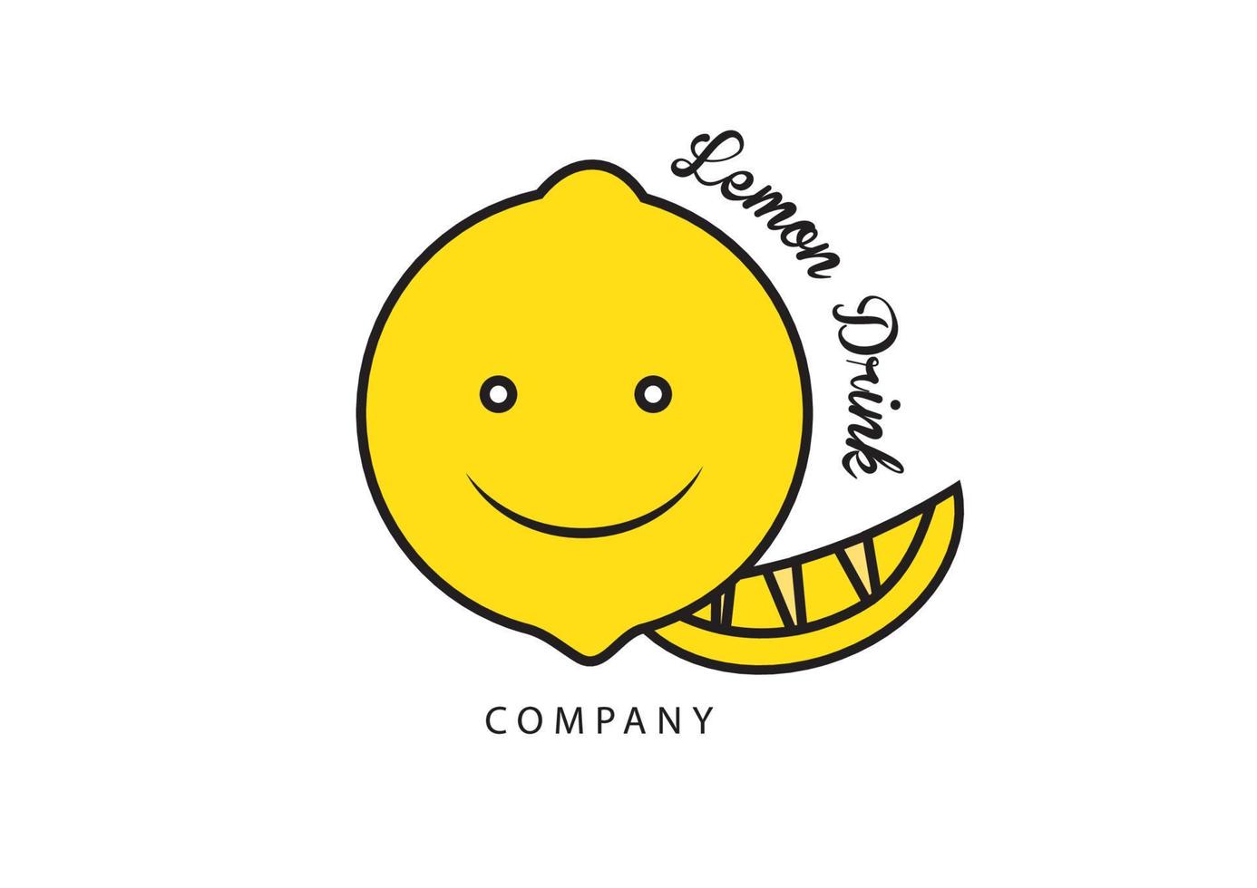 diseño de vector de plantilla de logotipo amarillo limón