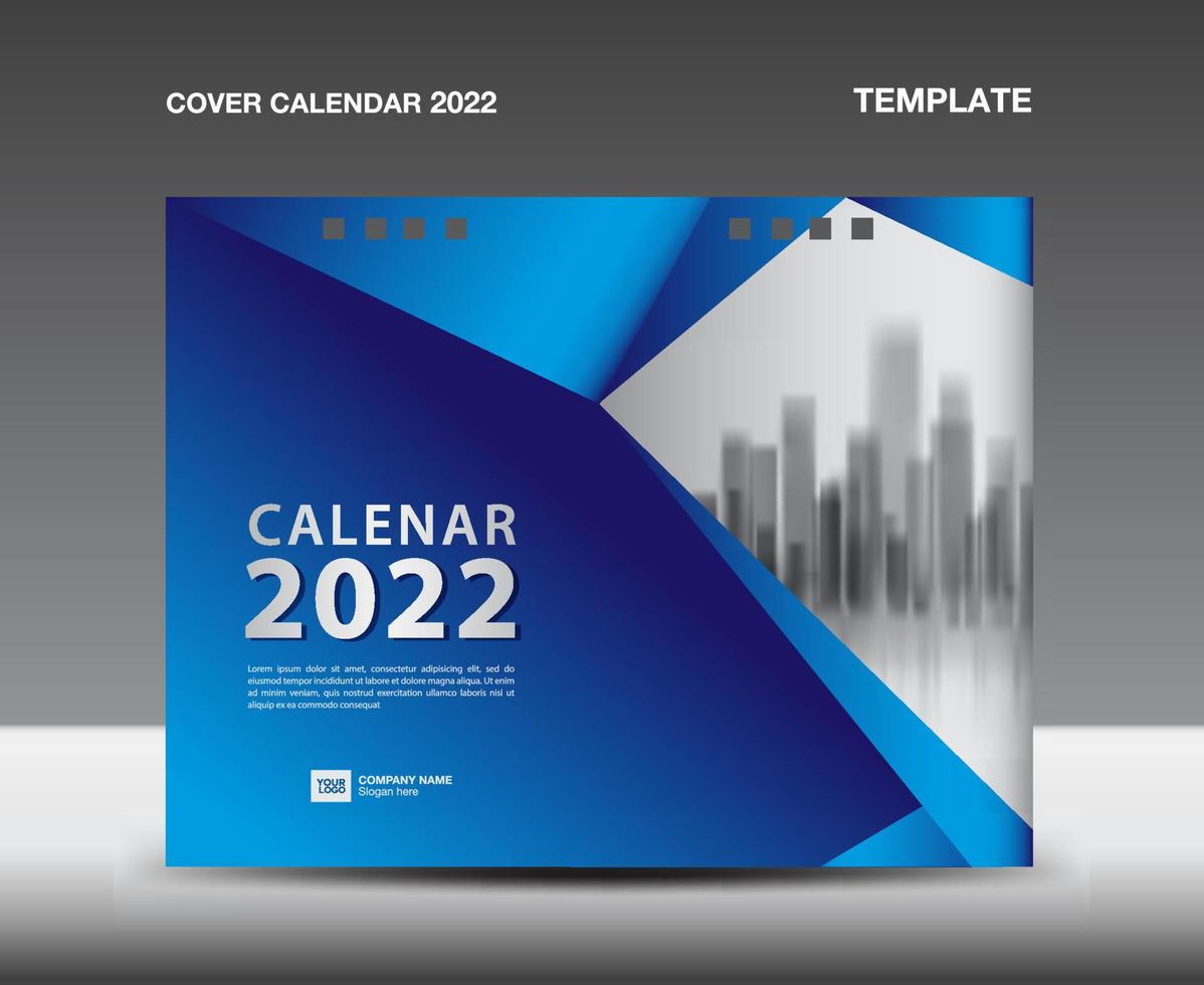 Cover Desk Calendar 2020 template, Cover Design, flyer, ads, booklet, catalog, newsletter, book cover, Blue polygonal background concept, Booklet, advertisement, printing, Business template, Vector