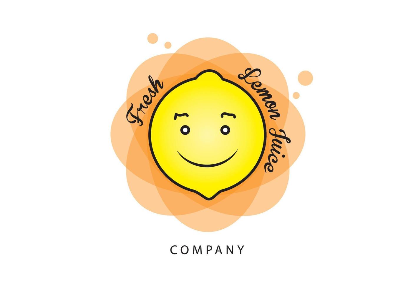 Lemon yellow logo template vector design