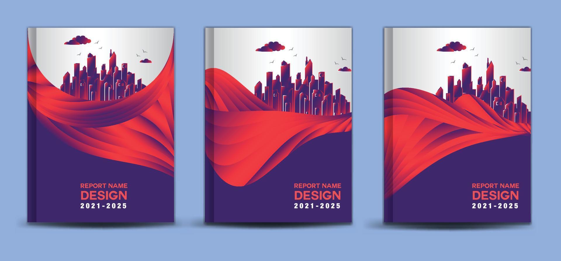 Coporate Cover template set, Annual report 2020-20205, Business brochure flyer template, advertisement, company profile, magazine ads, book, poster, liquid purple abstract background vector, A4 size vector