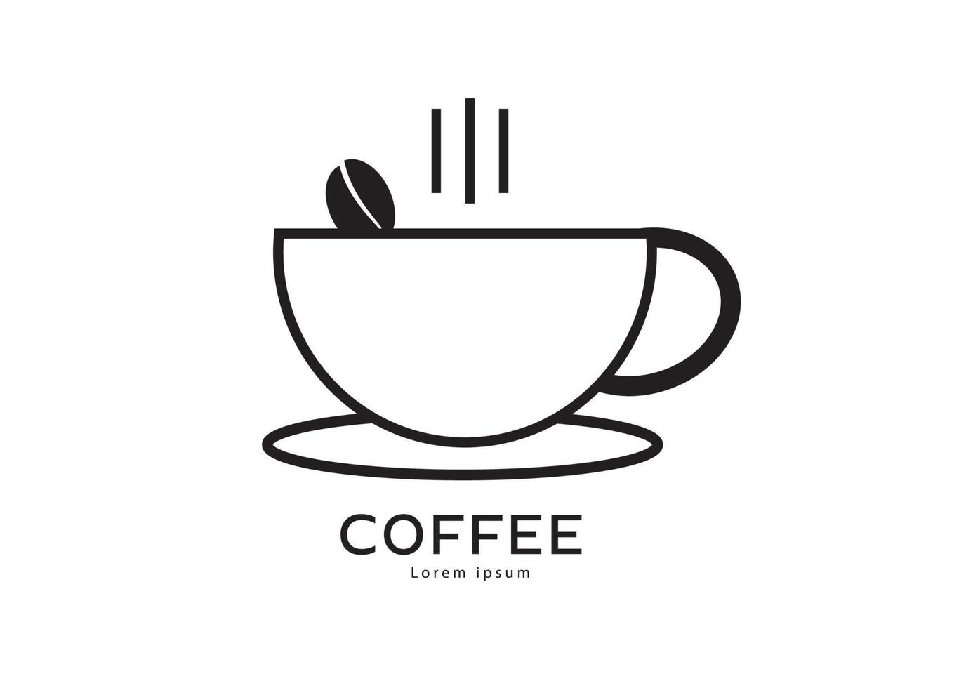 Coffee logo vector, drink logo design vector