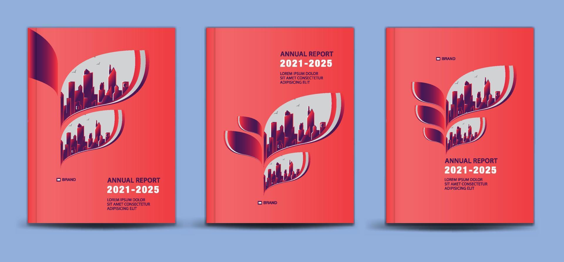 Corporate Brochure Cover template set, Annual report 2020, Business brochure flyer template, advertisement, company profile, magazine ads, book, poster, Orange abstract background vector, A4 size vector