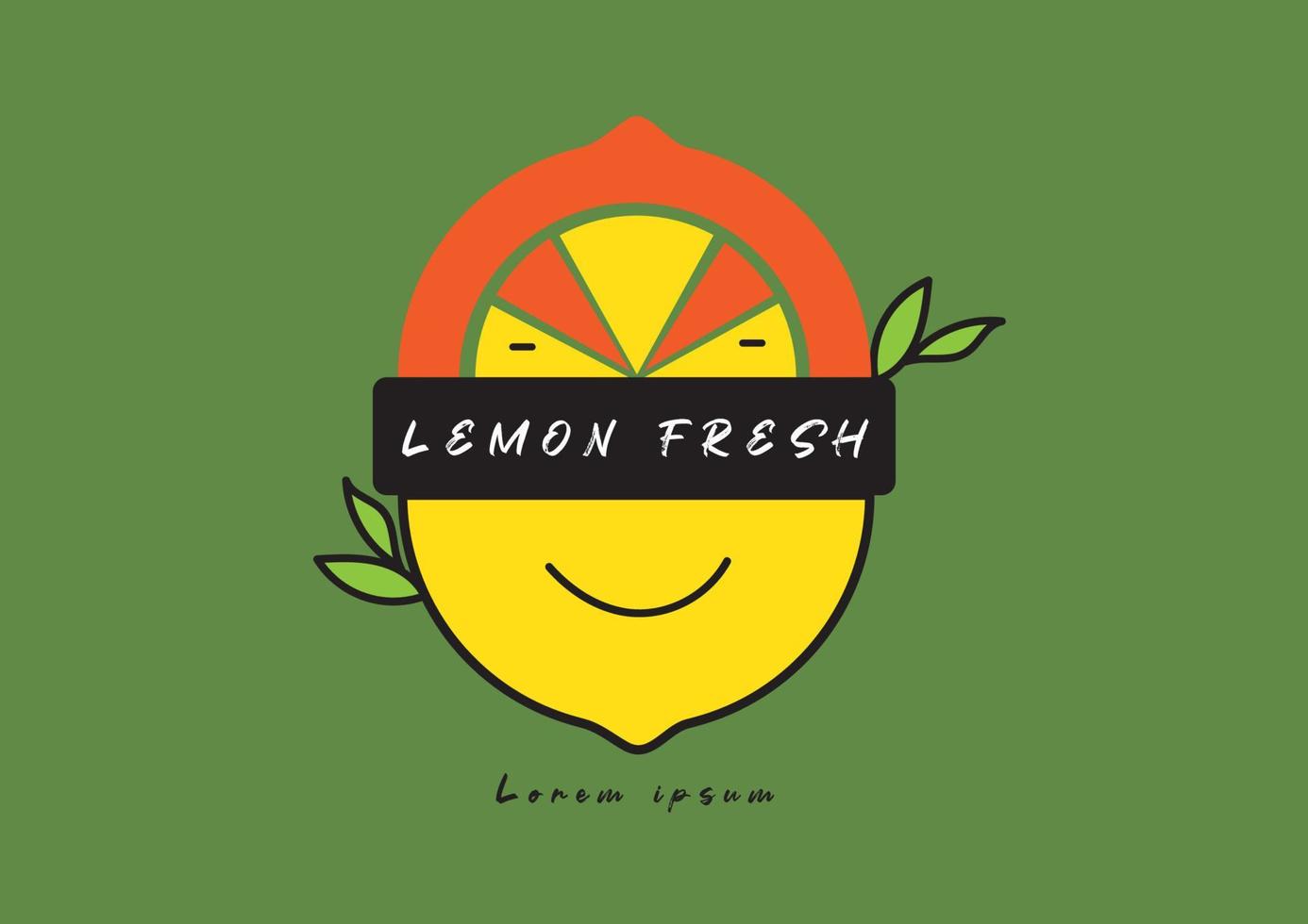 Lemon yellow logo template vector design