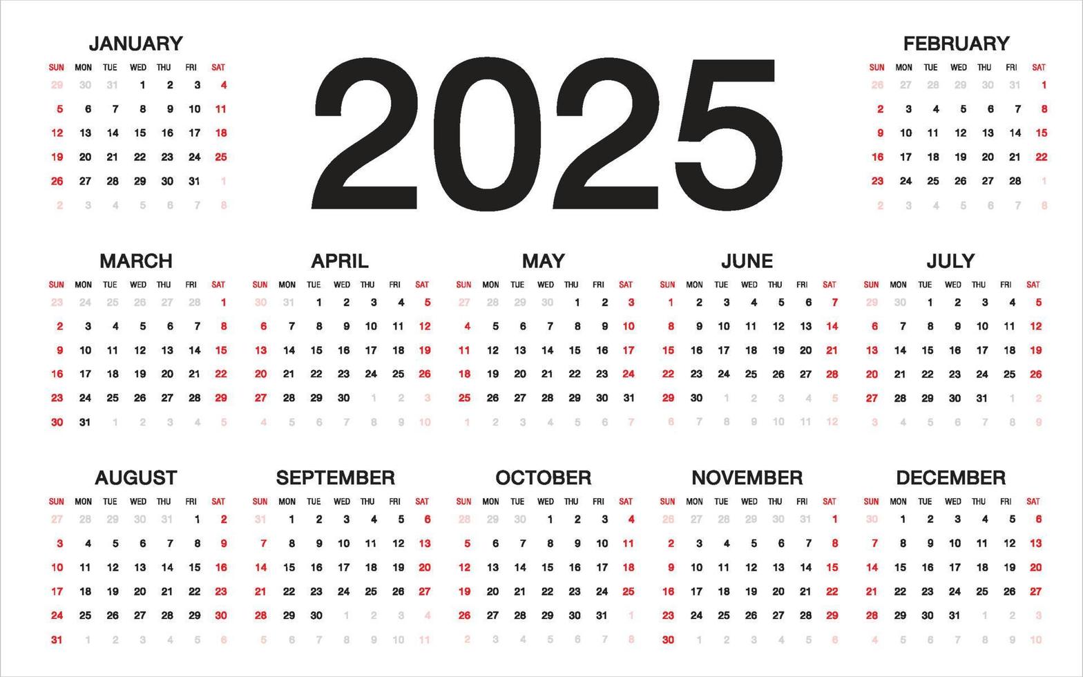 2025 Calendar With Week Numbers Printable