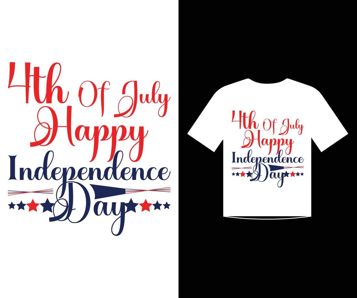 4th July t-shirt design template vector for happy independence day