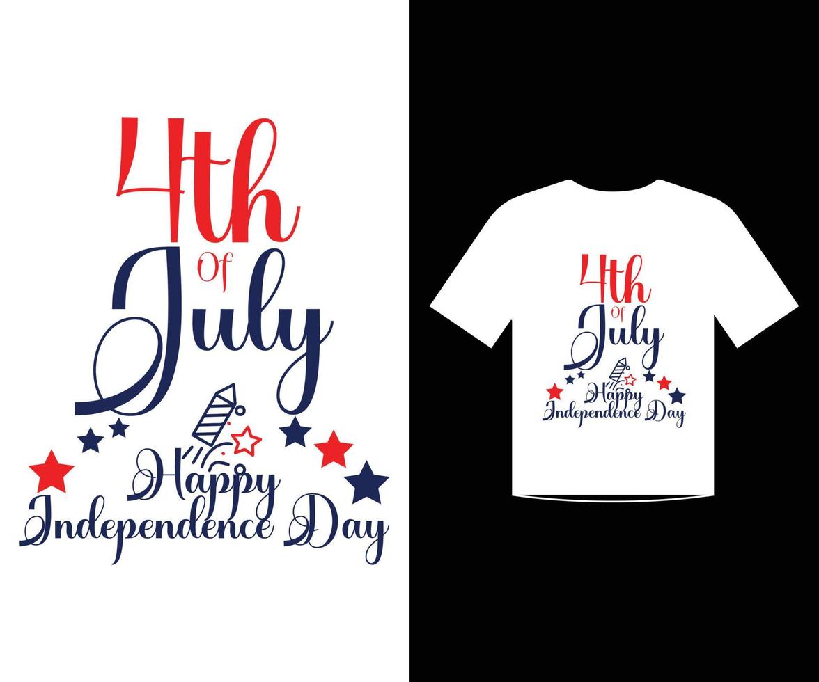 4th July t-shirt design template vector for happy independence day ...