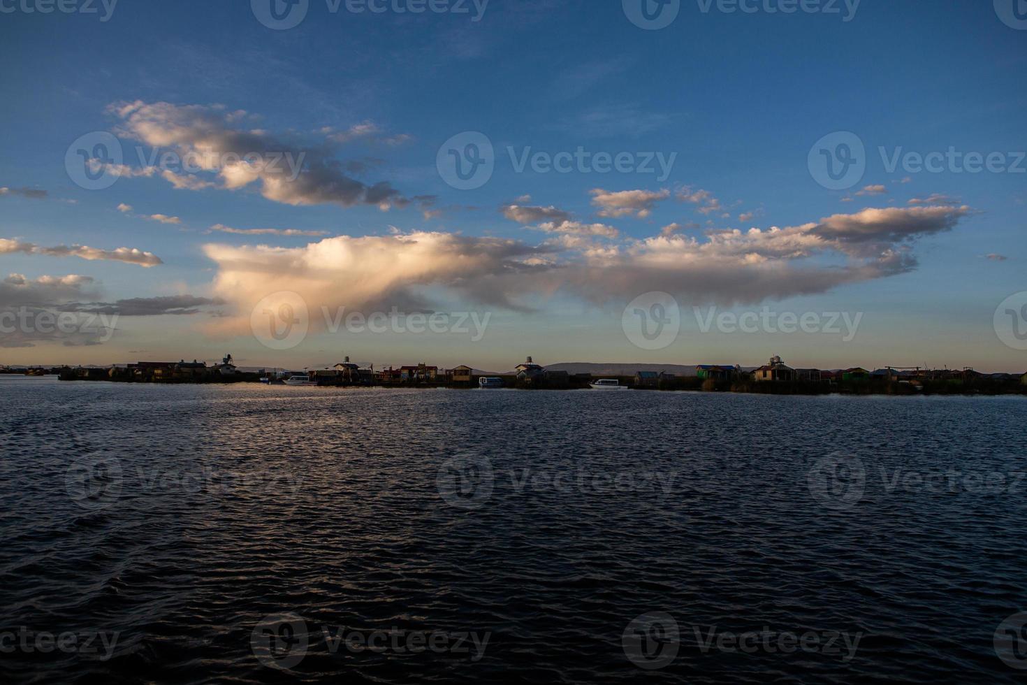 Lake Titicaca is the largest lake in South America and the highest navigable lake in the world. photo