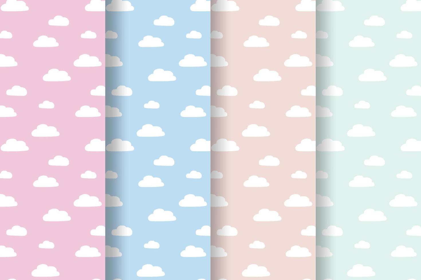 Cloud Pastel Pattern vector