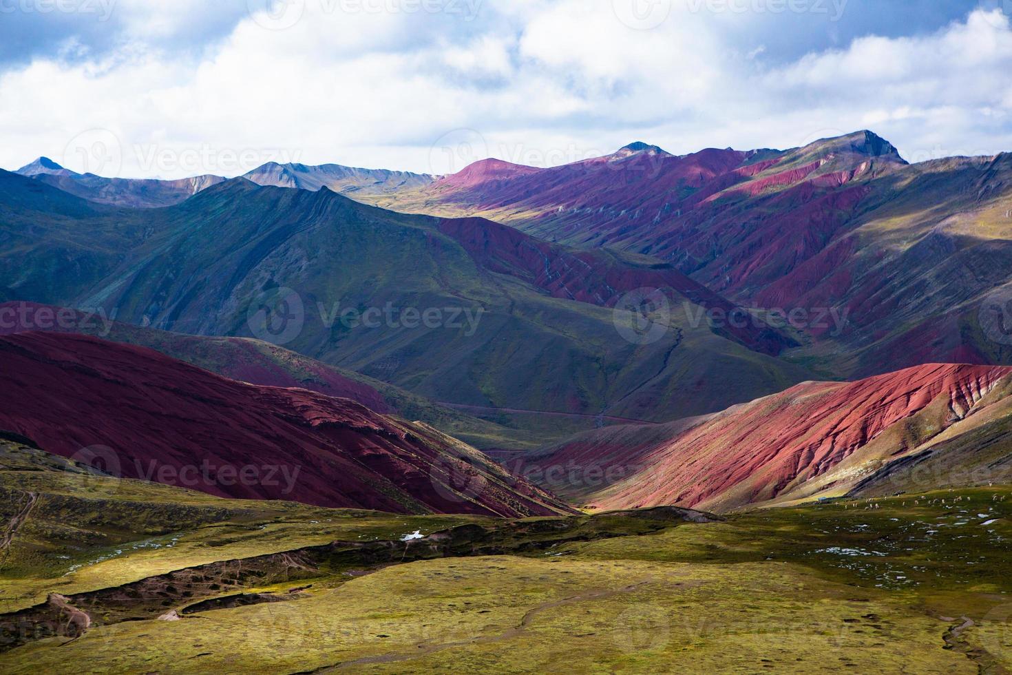 The Andes, Andes Mountains or Andean are the longest continental mountain range in the world. Beautiful mountain landscape in Peru photo