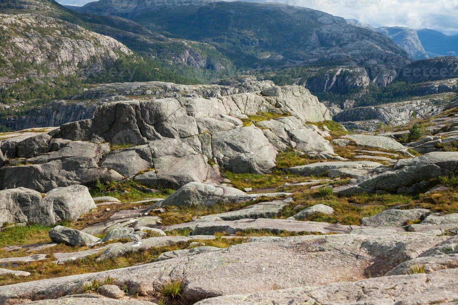 Colorful mountain scenes in Norway. Beautiful landscape of Norway, Scandinavia. Norway mountain landscape. Nature in summer. photo