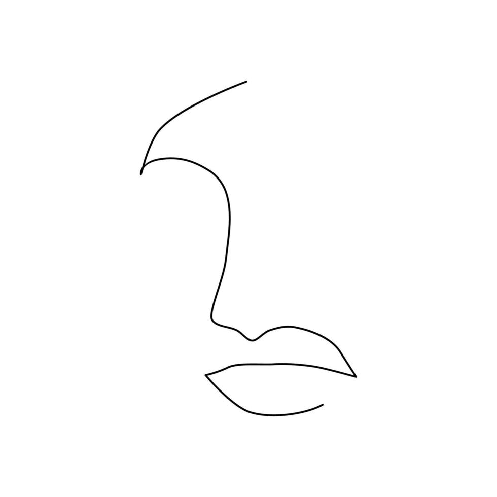 line art woman vector