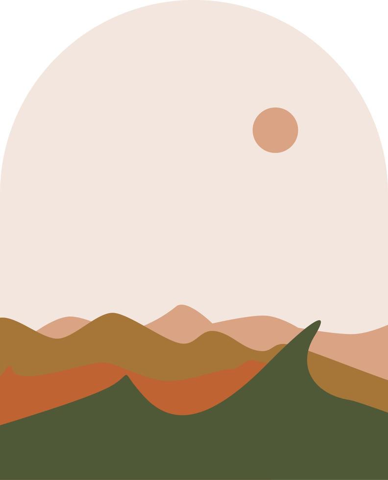 abstract boho landscape vector