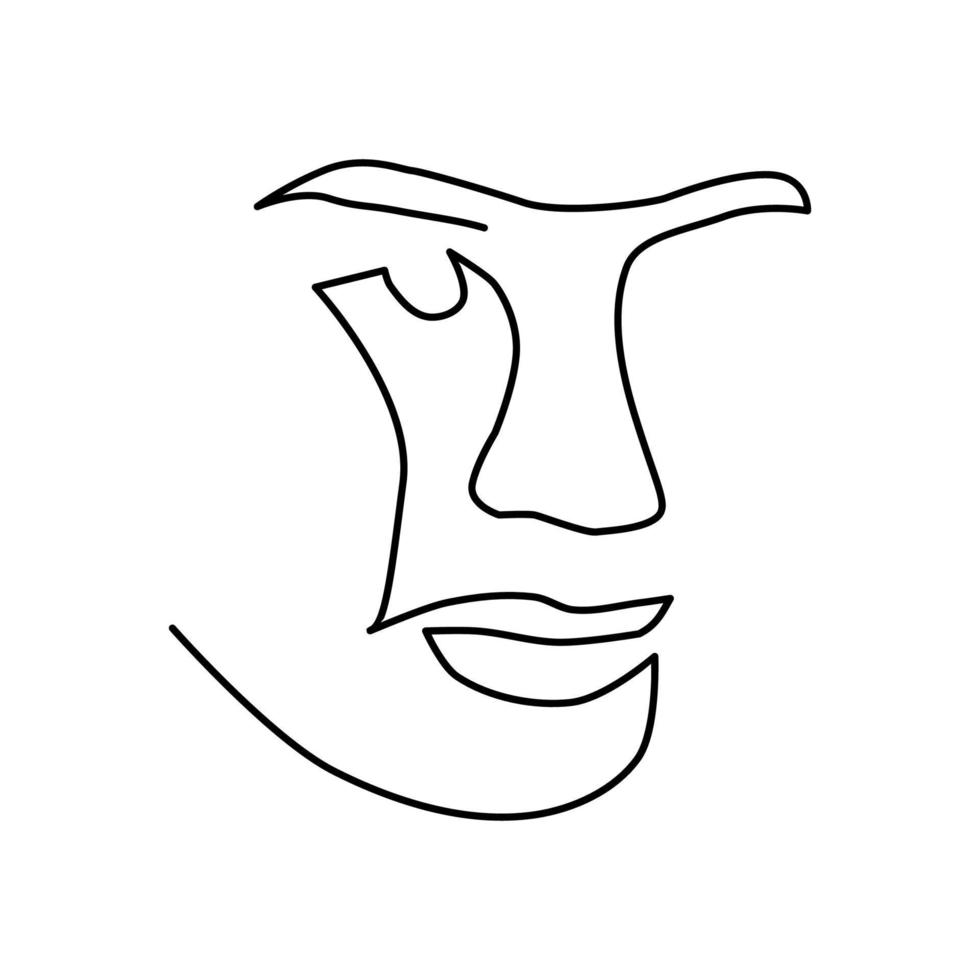 line art woman vector